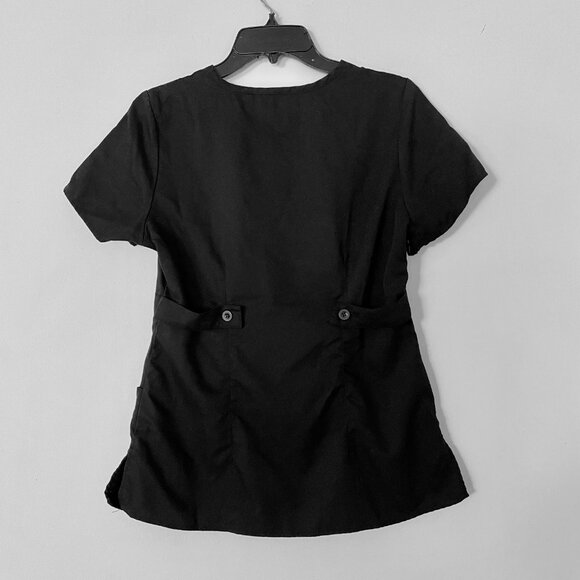 Turquoise scrub top and pants set with pockets - Picture 15 of 16